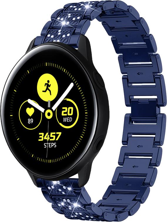Браслет металлический Glam для Galaxy Watch Active Blue (32796-28)