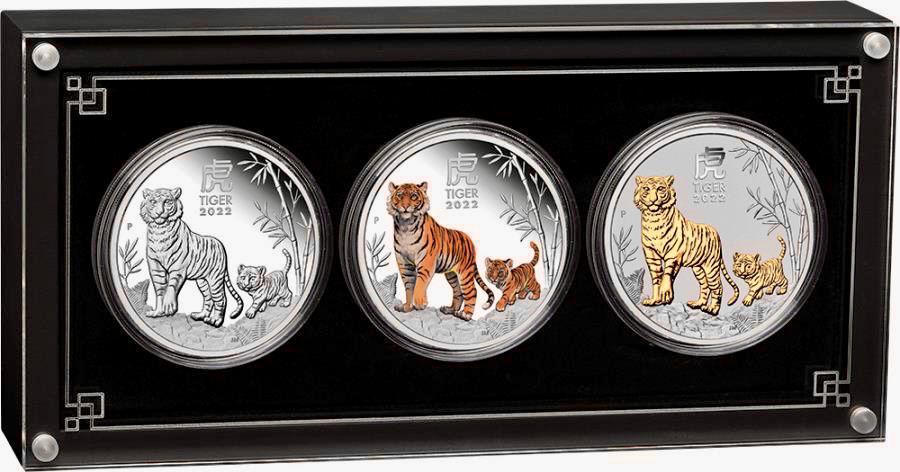 Набор серебряных монет Tiger Lunar Year 93,3 г