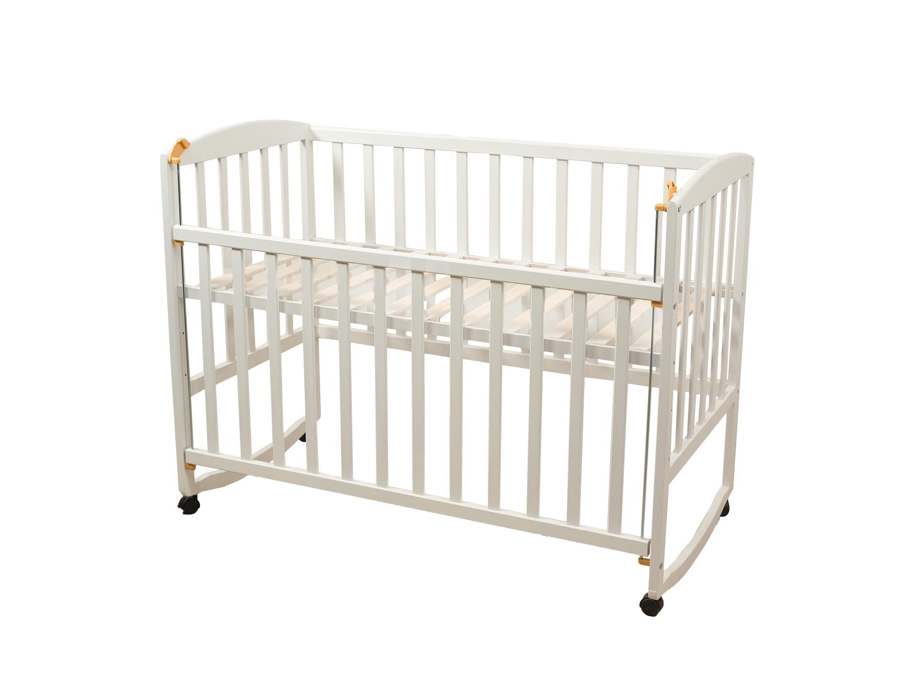 Детская кроватка Goydalka Ameli опускная боковина Белый - фото 1