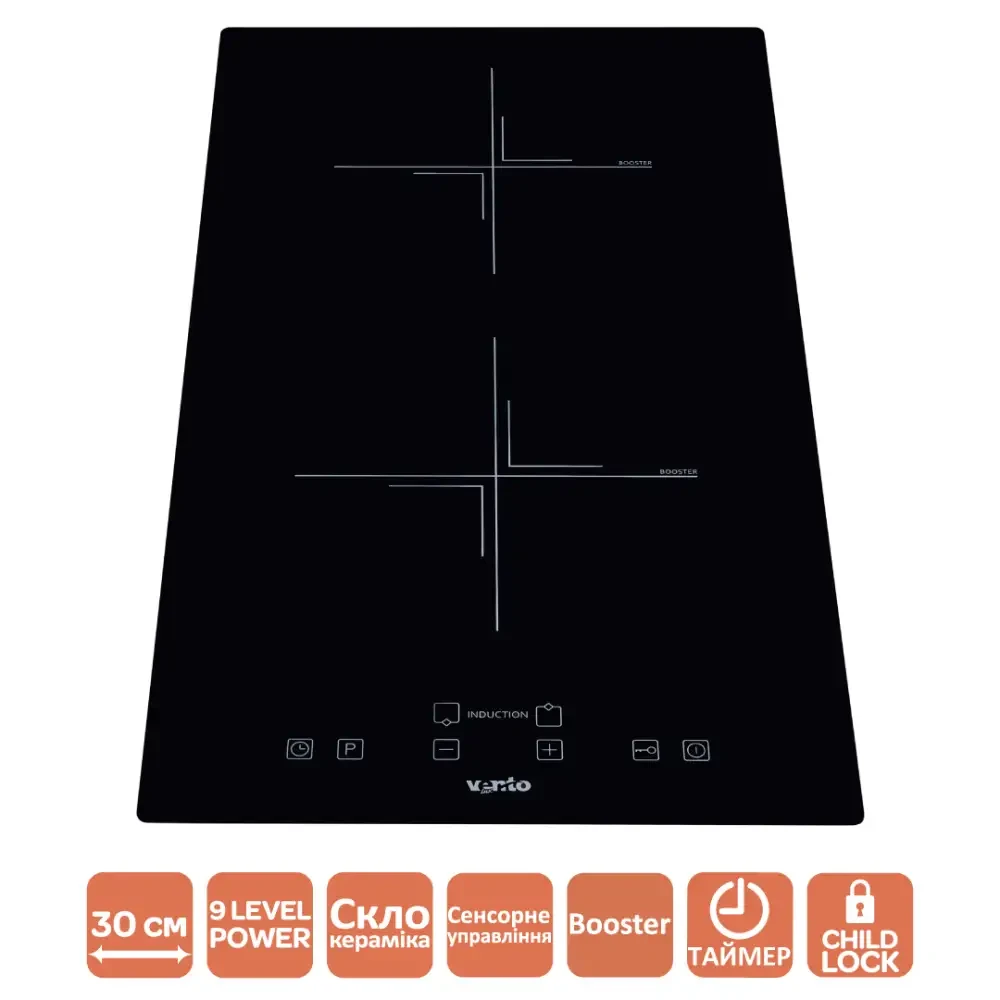 Варильна панель індукційна Ventolux HI 32 TC (2059765961543) - фото 2 Варильна панель індукційна Ventolux HI 32 TC (2059765961543) - фото 2