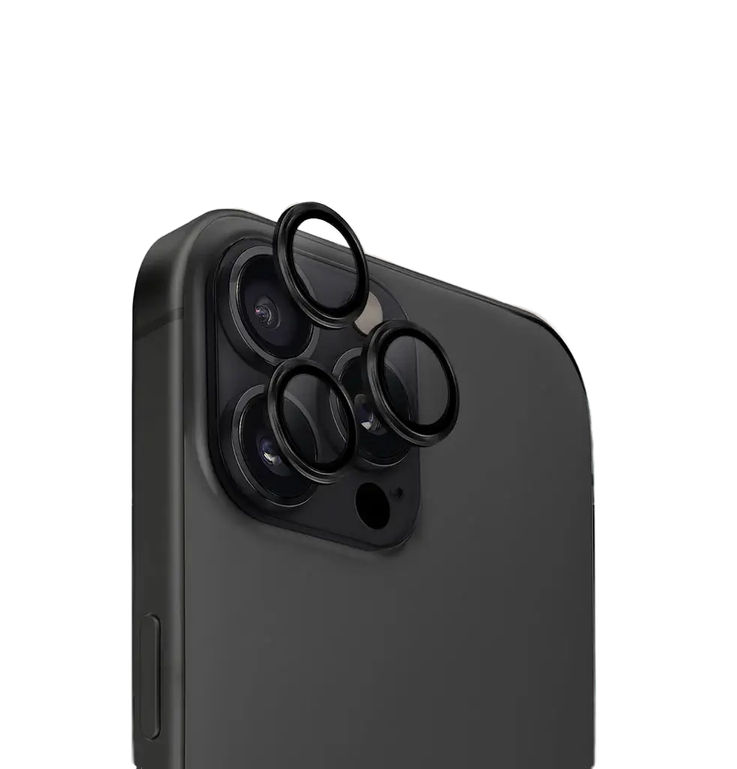 Защитное стекло для камеры NEU Chatel Metal Frame Lens Protector Glass for iPhone 16 Pro/16 Pro Max, Black