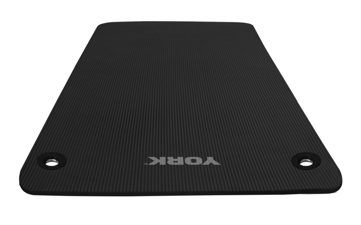 Мат для фитнеса с отверстиями York Fitness NBR 1 см Черный (5068)