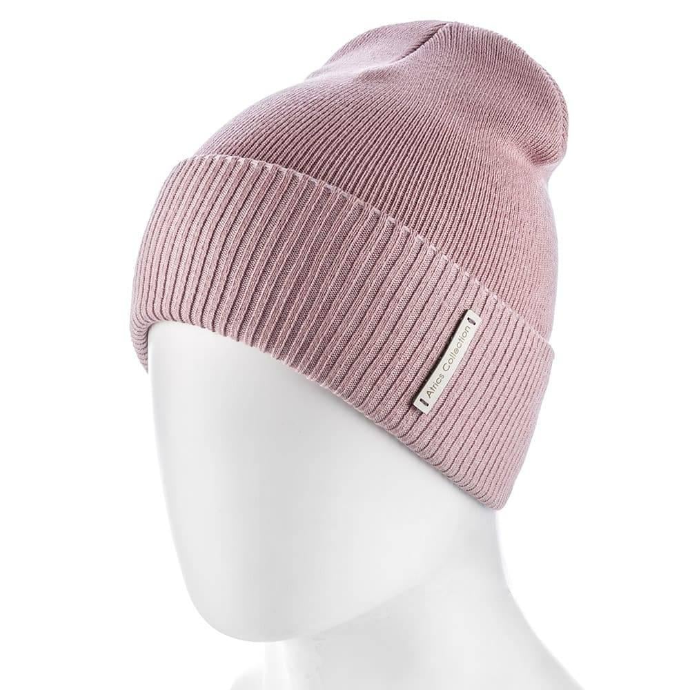 Шапка unisex Actrics UH794 из хлопка Темно-пудровый