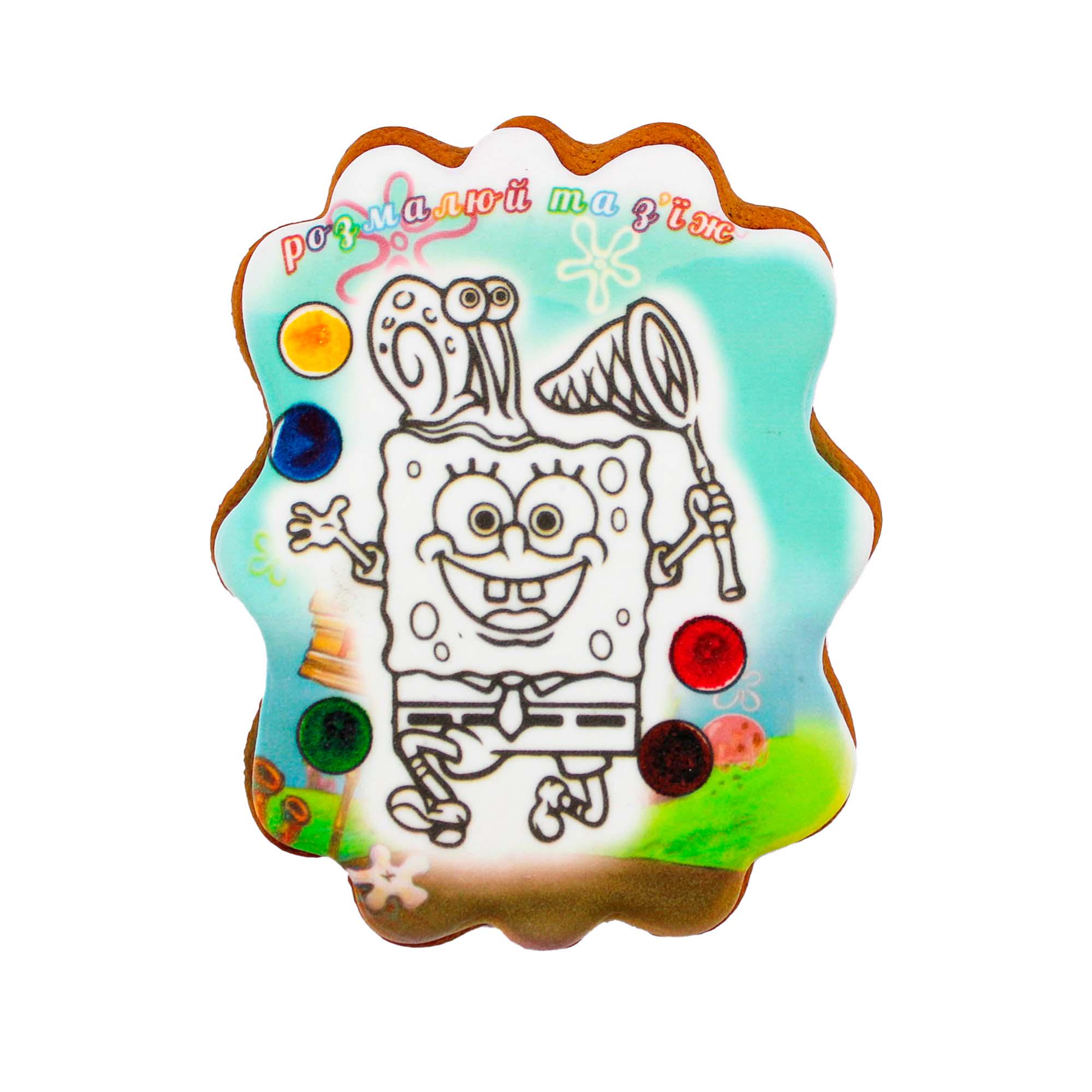 Пряник-раскраска с подложкой Крафт Печиво Губка Боб с Гэрри 85 г