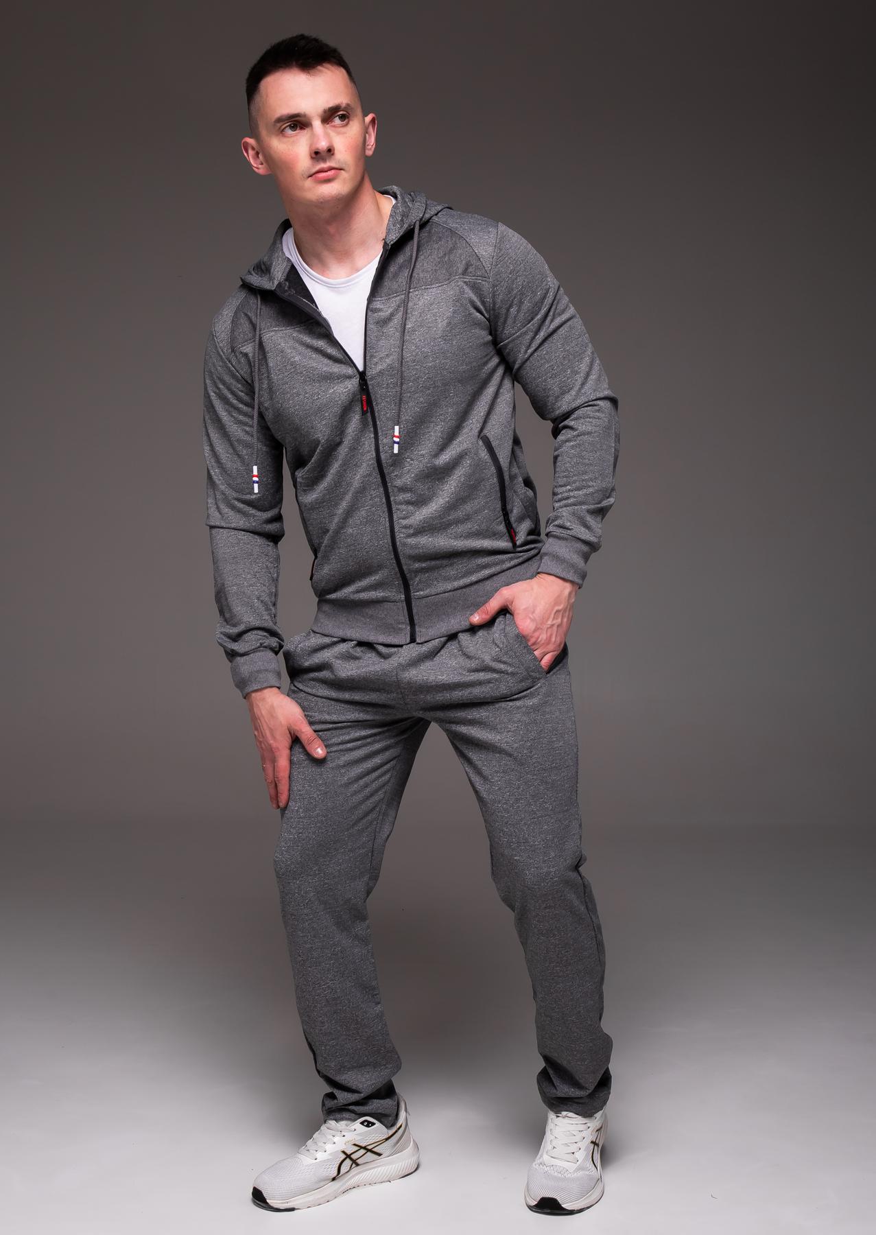 Спортивний костюм чоловічий Elbow трикотажний XL Сірий (2375/1/3) - фото 3