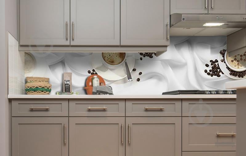 Наклейка виниловая кухонный фартук Zatarga "Молекулы Кофе" 600х2500 мм - фото 4 Наклейка виниловая кухонный фартук Zatarga "Молекулы Кофе" 600х2500 мм - фото 4