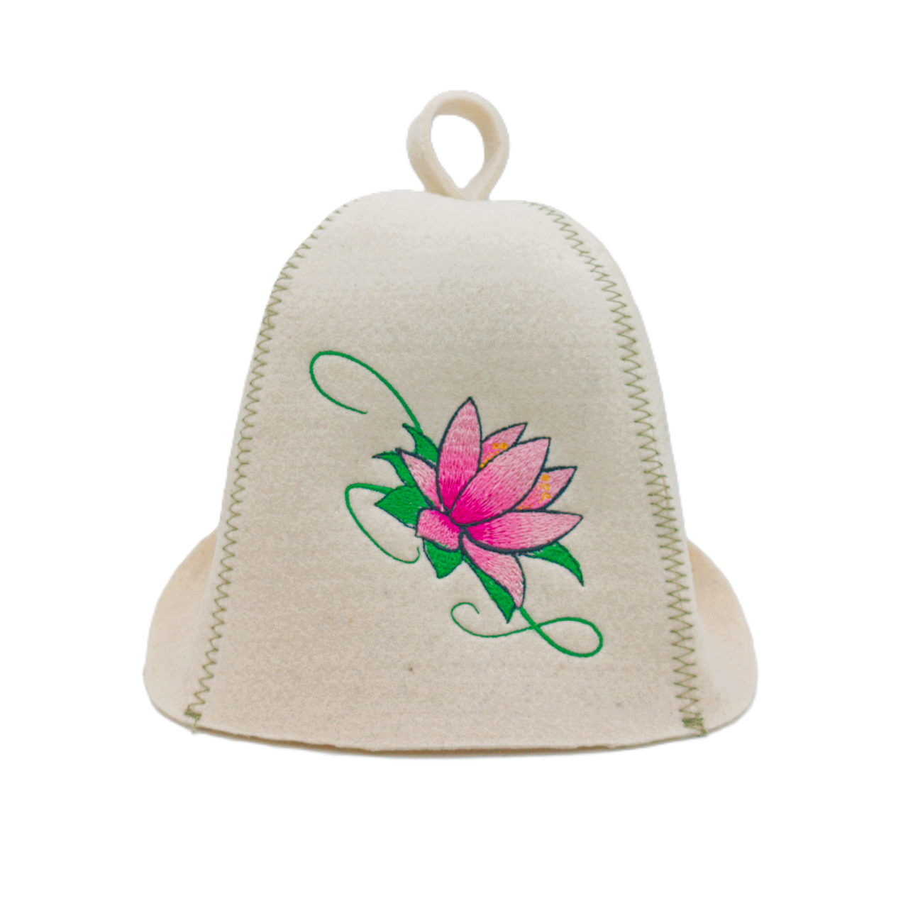 Шапка для бани Luxyart Лотос натуральный войлок Белый (XL-313)