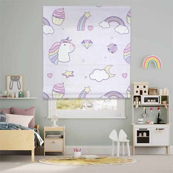 Римская штора система Classic InHt Детский Принт 04-43 Единороги 160х170 см Разноцветный (12122)