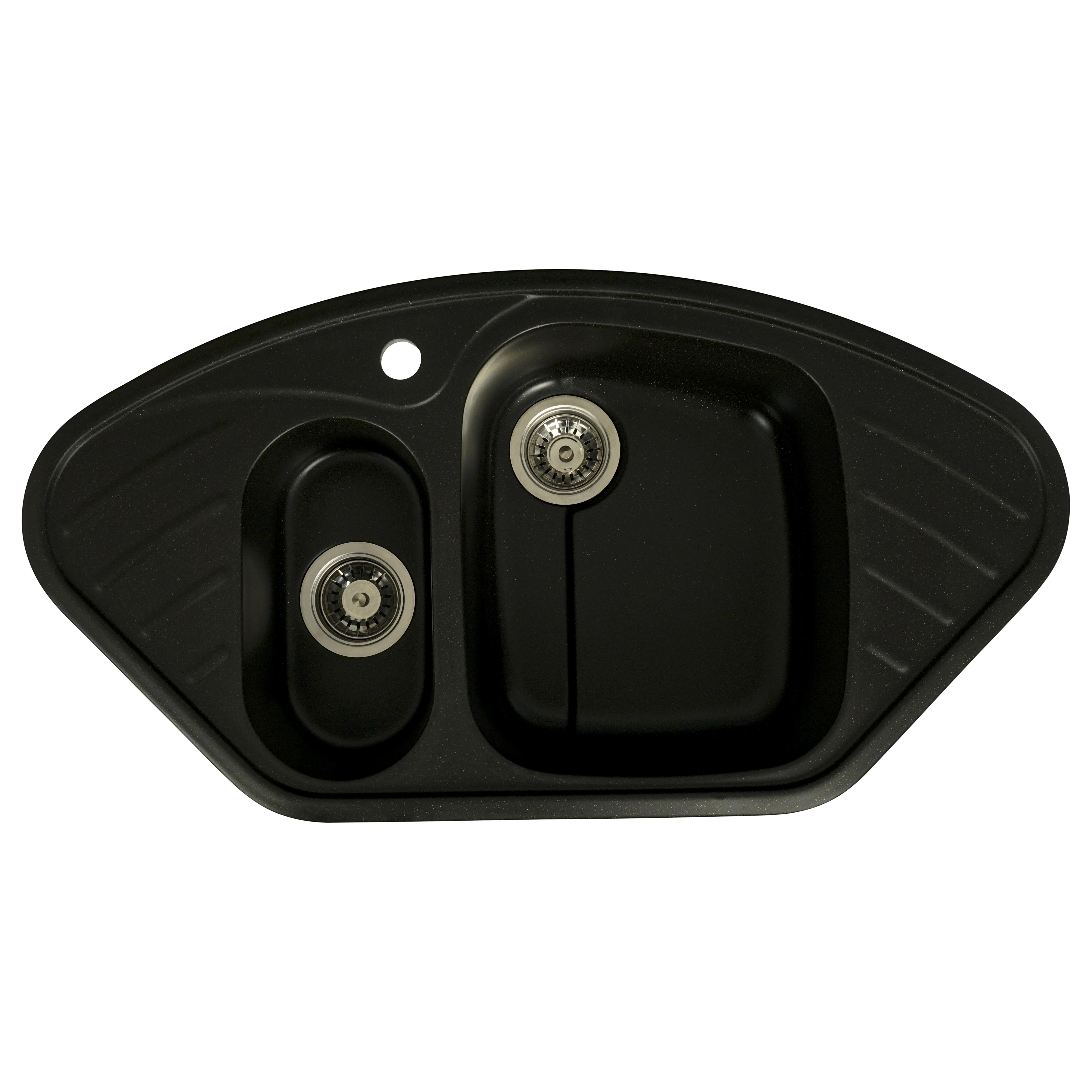 Мойка для кухни Platinum 9250UW Largo Black/Gold