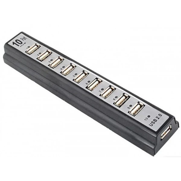 USB-хаб на 10 портов 220V Черный (MX-00007038)
