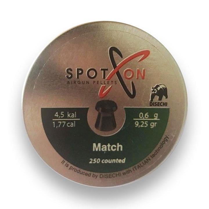 Пули пневматические Spoton Match 250 шт. 4,5 мм 0,6 г (zbZ24.2.16.002)