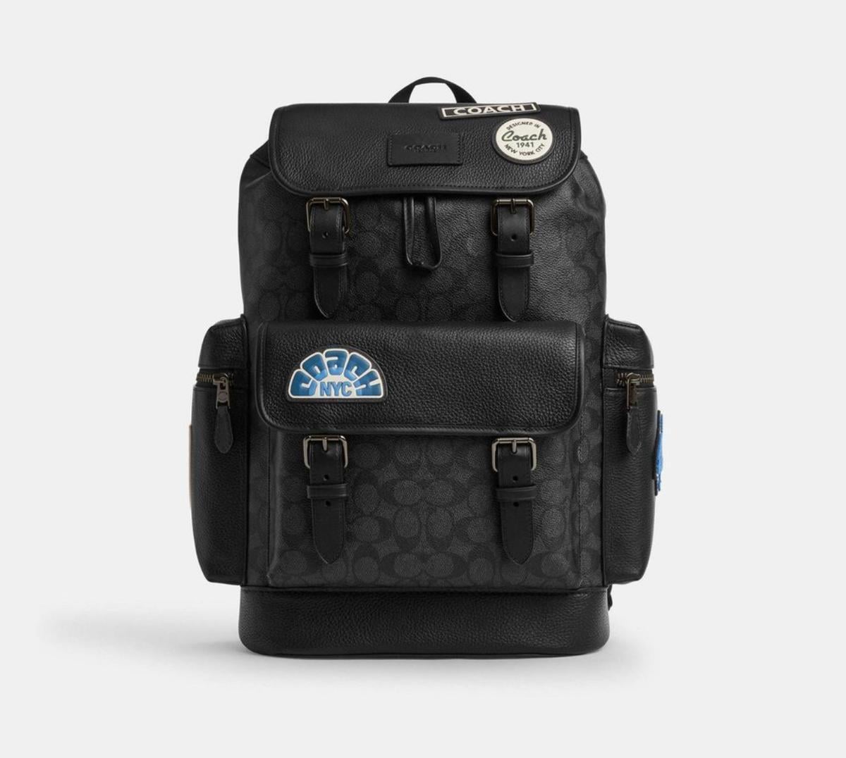 Рюкзак чоловічий Coach Sprint Backpack In Signature Canvas With Patches CY818 (75543)