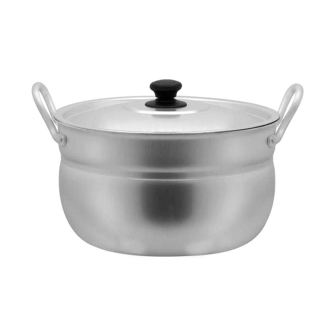 Кастрюля сферическая с крышкой Interos алюминиевая 15 л 36 см - фото 3