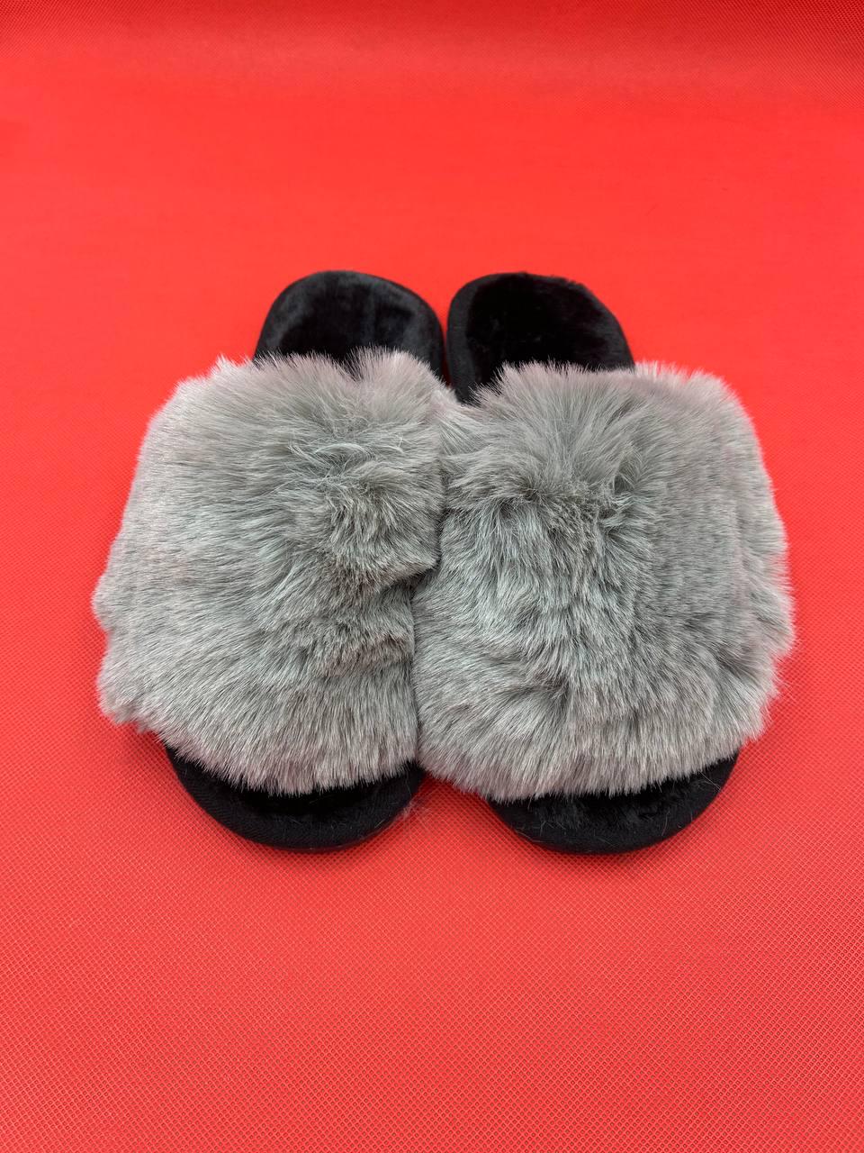 Домашние тапочки женские TvoePolo р. 38 Серый (2W-05-33-мех-38)