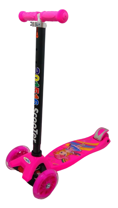 Самокат детский Maxi Scooter Cartoon Pink Fairy до 70 кг 4 колеса (2T1060)