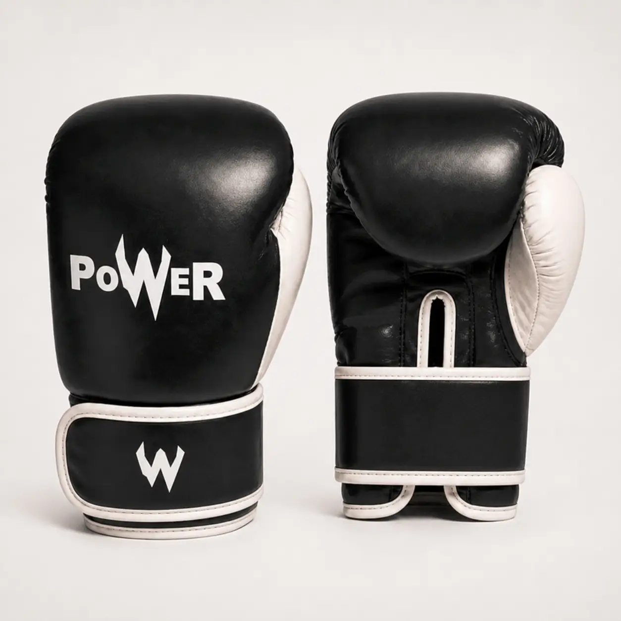 Боксерські рукавиці Newt Fight Power NE-SP-BOX-500BKW 10 oz Чорно-білий (37206159)
