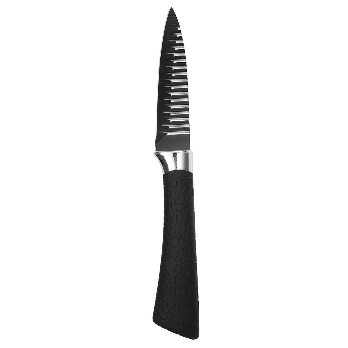 Набір ножів Smart Carbon Kitchen 6в1 із нержавіючої сталі Чорний (b7682a1f) - фото 11 Набір ножів Smart Carbon Kitchen 6в1 із нержавіючої сталі Чорний (b7682a1f) - фото 11