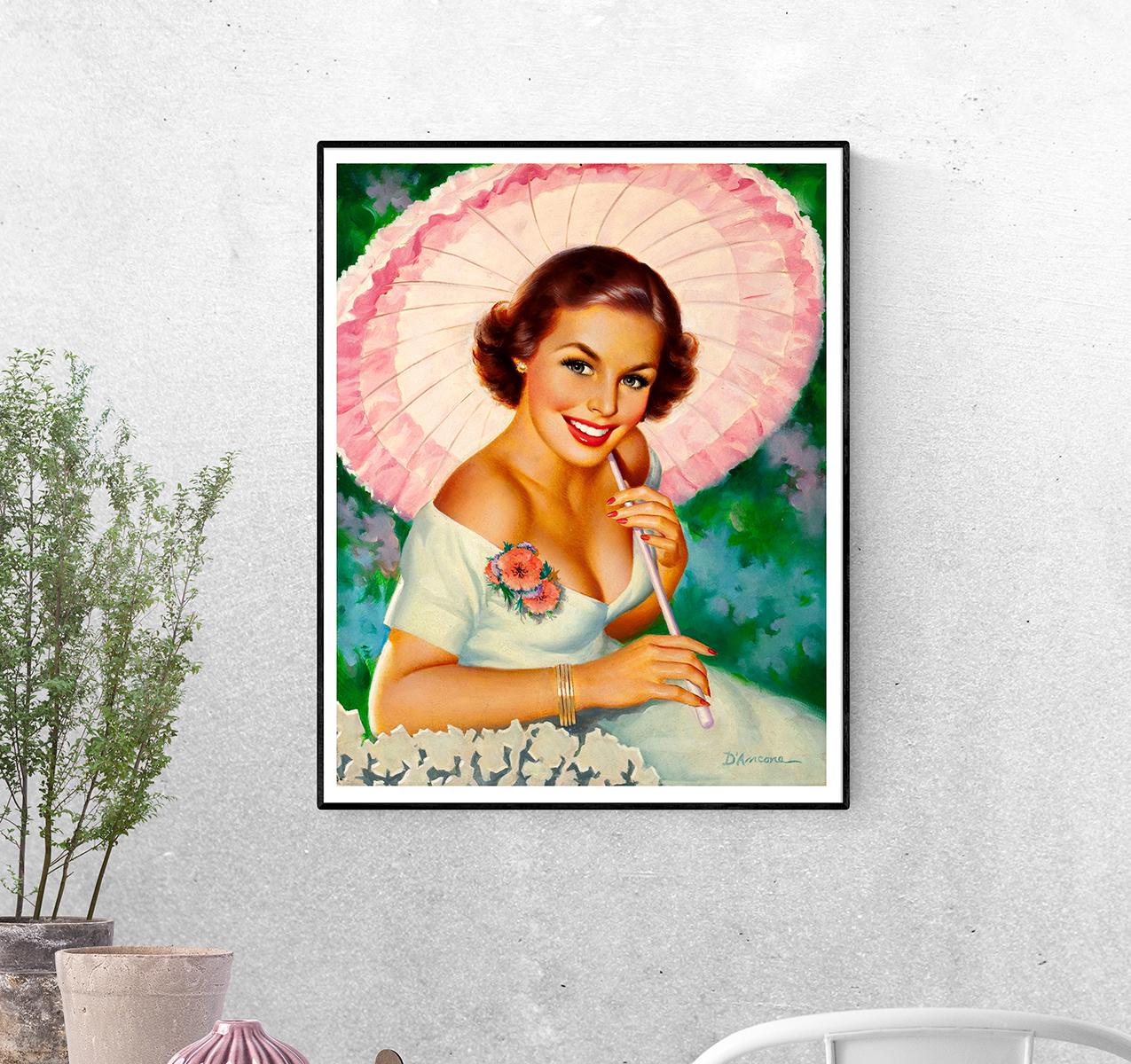 Постер Портрет женщины летом. Эдвард Д’Анкония формат А-5 (pin_up010236_Poster)