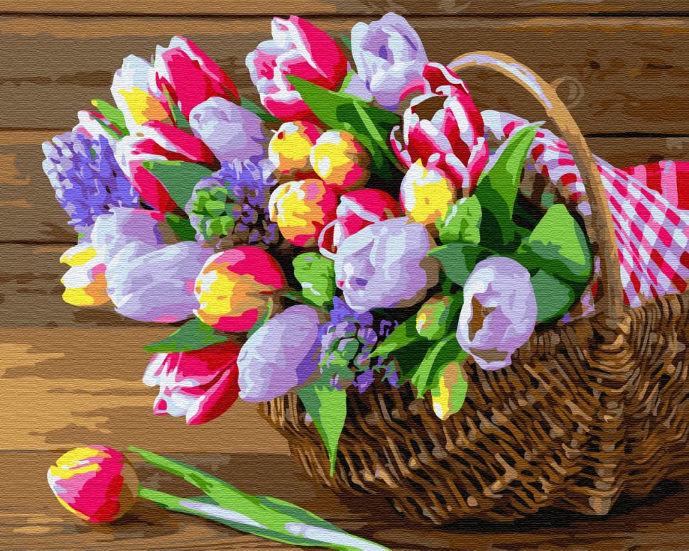 Картина по номерам Brushme Весна в корзинке (GX34812)