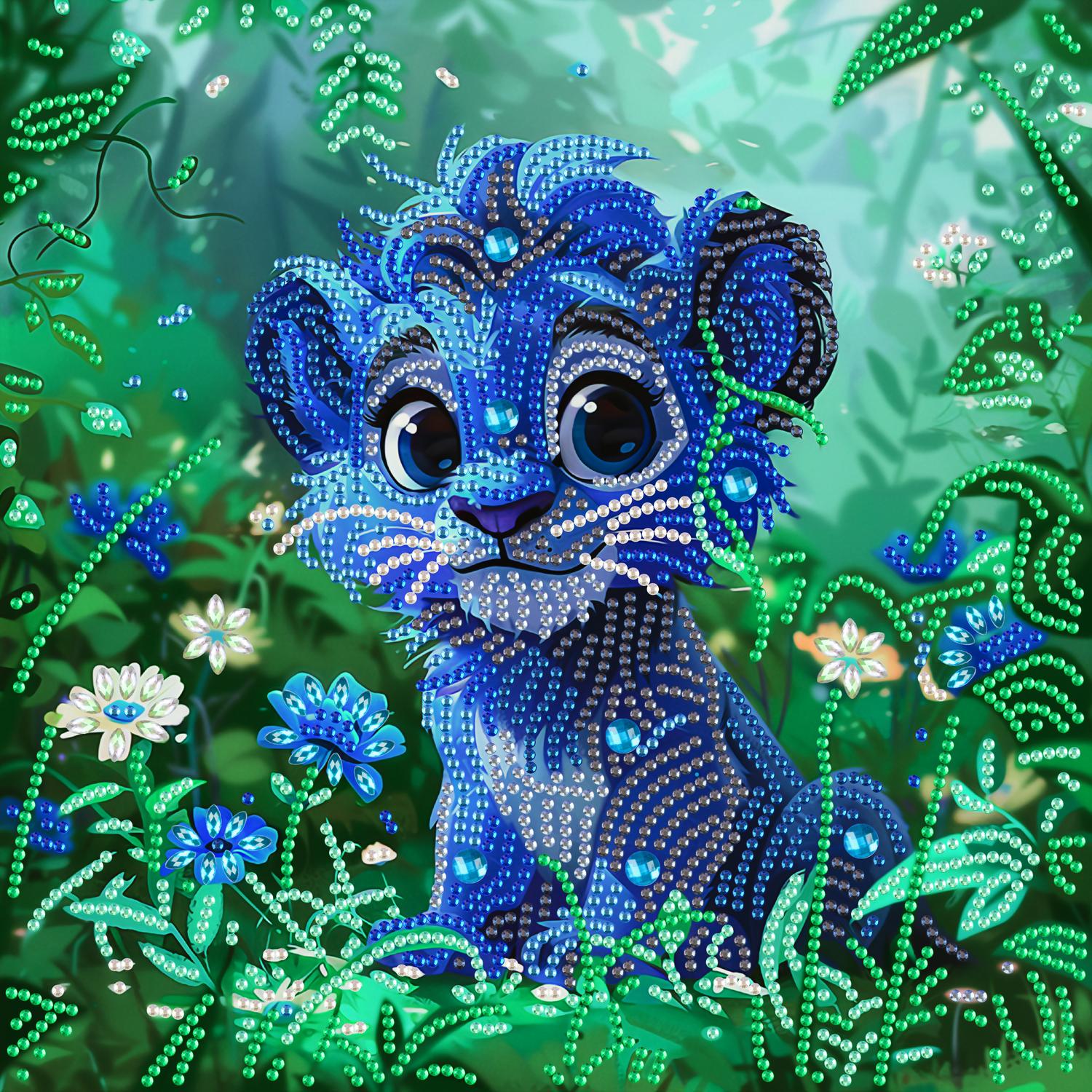 Алмазная мозаика Brushme Львенок 25x25 см (BH012)