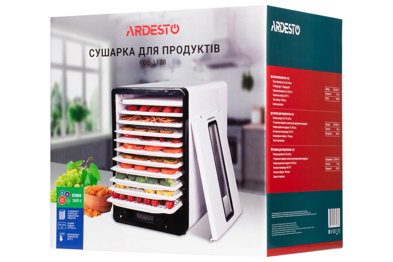 Сушка для овочів та фруктів Ardesto FDB-1138 11 піддонів 550 Вт (2544050795) - фото 10