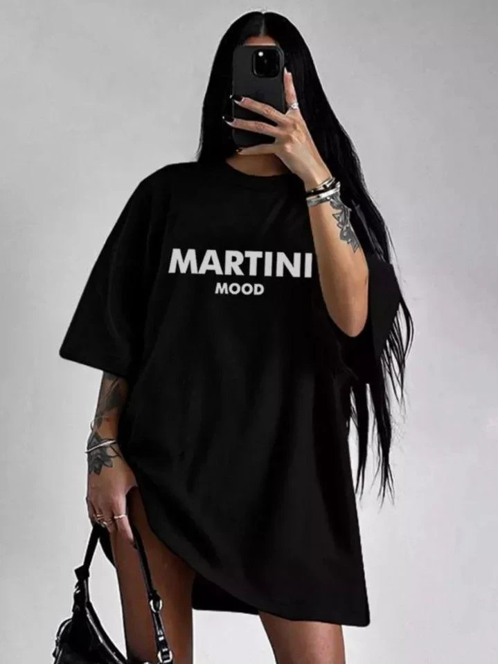 Футболка женская с принтом Pin-000-269 повседневная M Черный (2634325312)