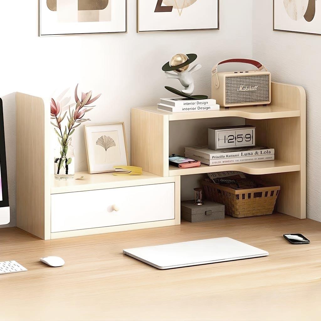 Полка-надстройка настольная из дерева Валестра бланже-зефир (АКД-01760120)