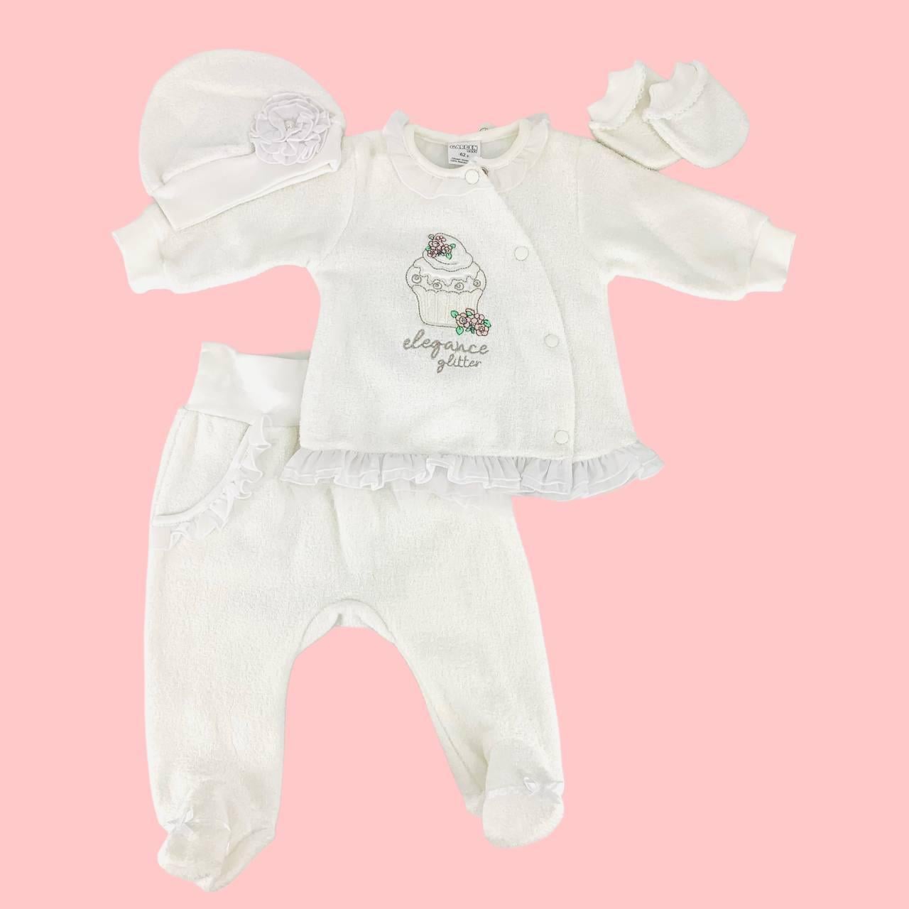Комплект Garden Baby 29148-04 леля ползунки шапка и царапки махра 3 мес. 62 см Белый (2421044029) Комплект Garden Baby 29148-04 леля ползунки шапка и царапки махра 3 мес. 62 см Белый (2421044029)