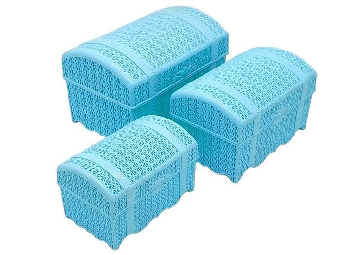 Набор сундуков пластиковых Alya Plastik Косичка ALY 303 для хранения вещей 3 шт. (838563905)