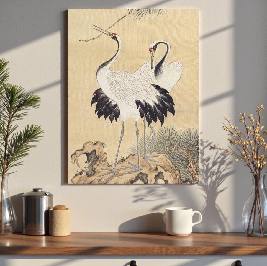 Картина Студия Дерева Ольха Японские журавли 60х46 см (2854790759)