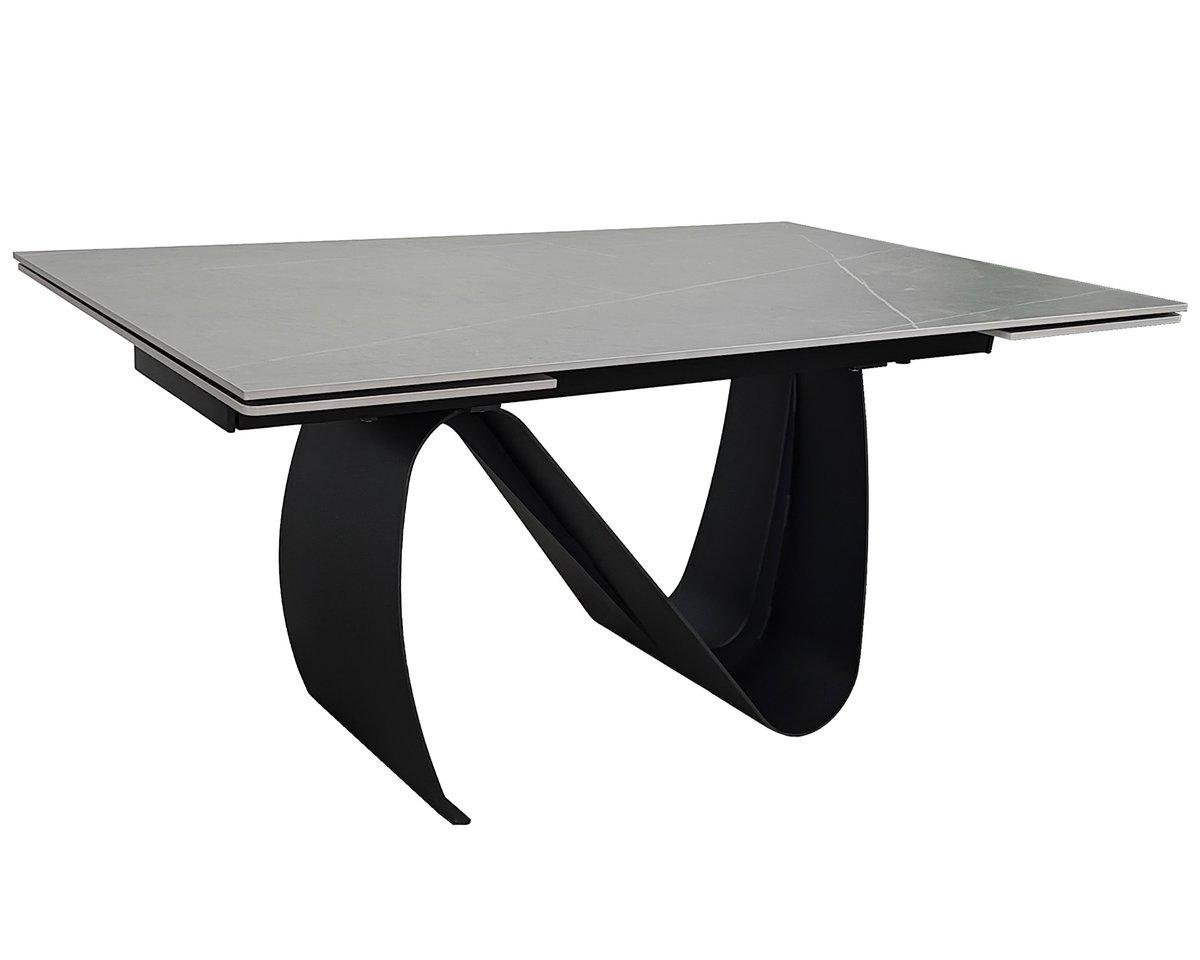 Стол обеденный раскладной Intarsio JULIAN CERAMIC 160-240х90 см Серый матовый/Черный (JULIAN160) Стол обеденный раскладной Intarsio JULIAN CERAMIC 160-240х90 см Серый матовый/Черный (JULIAN160)