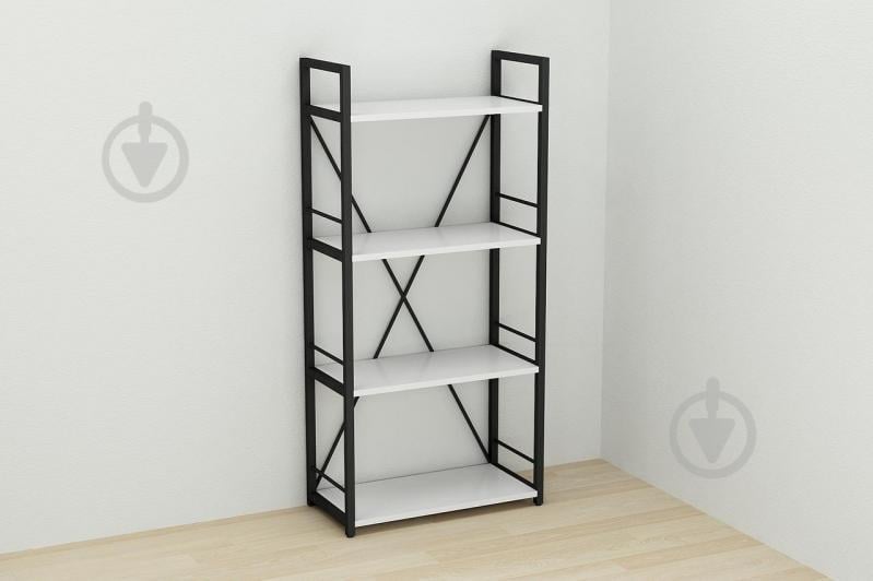 Этажерка Ferrum-decor Конект 120x60x28 см Черный / Белый(XK00199)