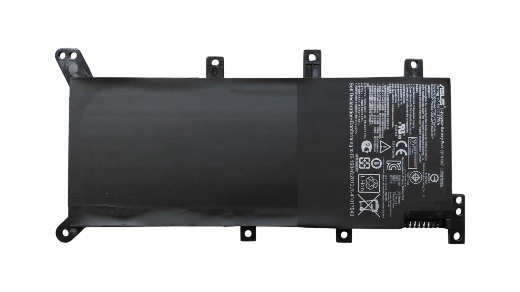 Акумулятор для ноутбука Asus C21N1347 X555 7,6 V 37Wh 5000 mAh Black Акумулятор для ноутбука Asus C21N1347 X555 7,6 V 37Wh 5000 mAh Black