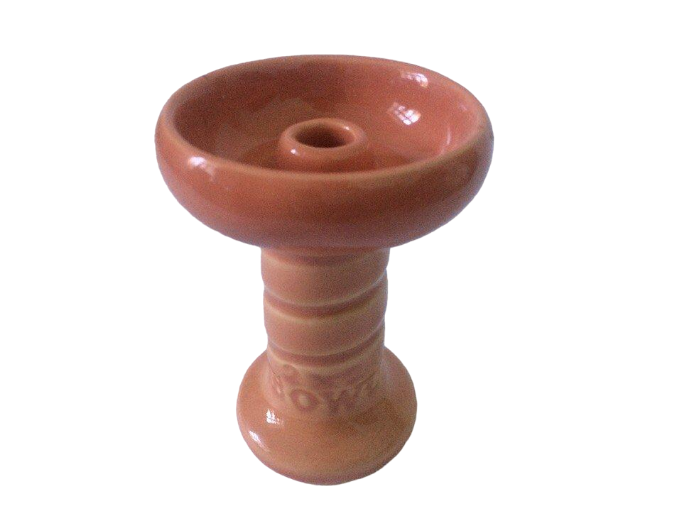 Чаша для кальяна глиняная 2x2 Bowls Фанел глазированный Оранжевый (1501)