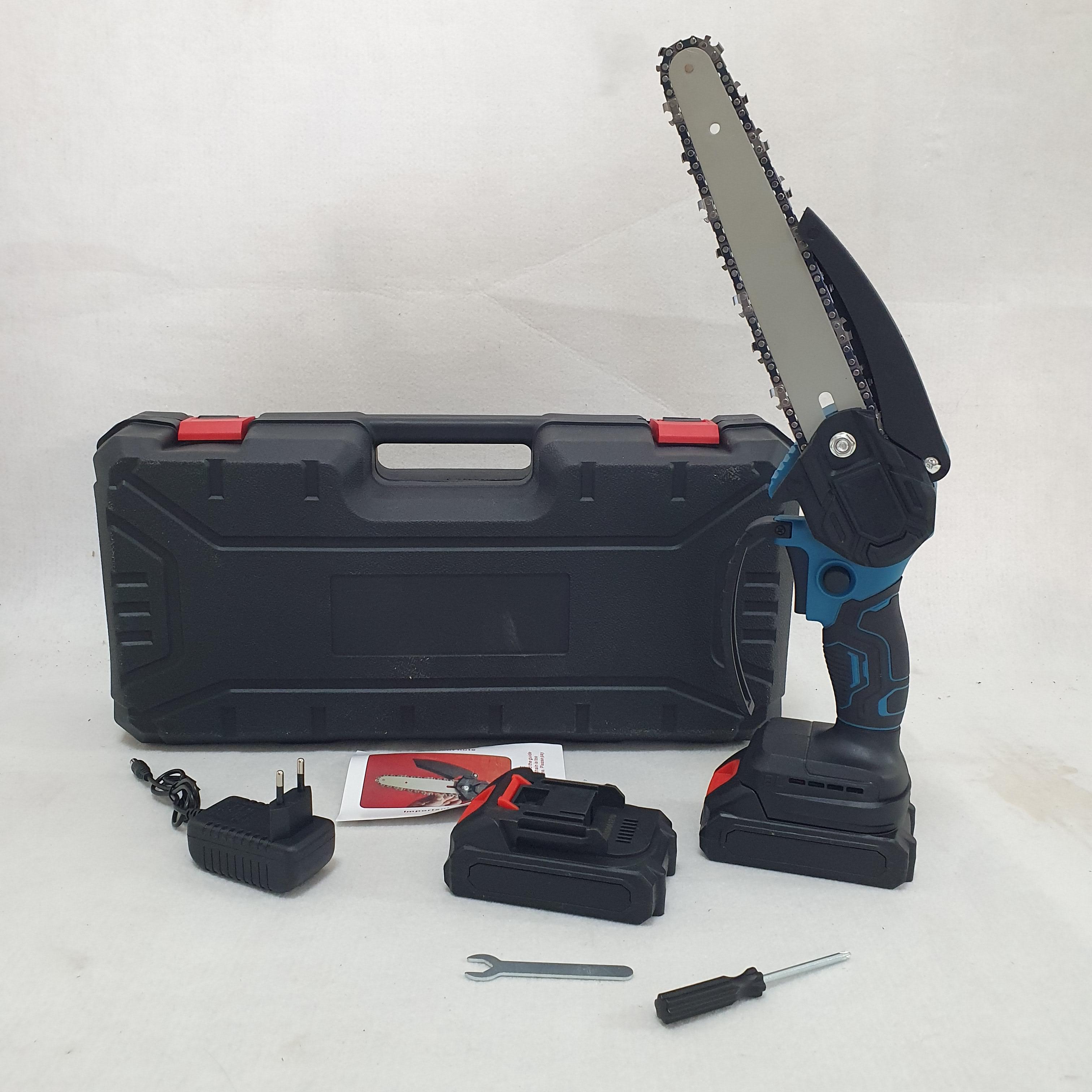 Электропила цепная Chain Saw VL-33 8" с 2-мя аккумуляторами 21V в кейсе (CCS-21) - фото 11