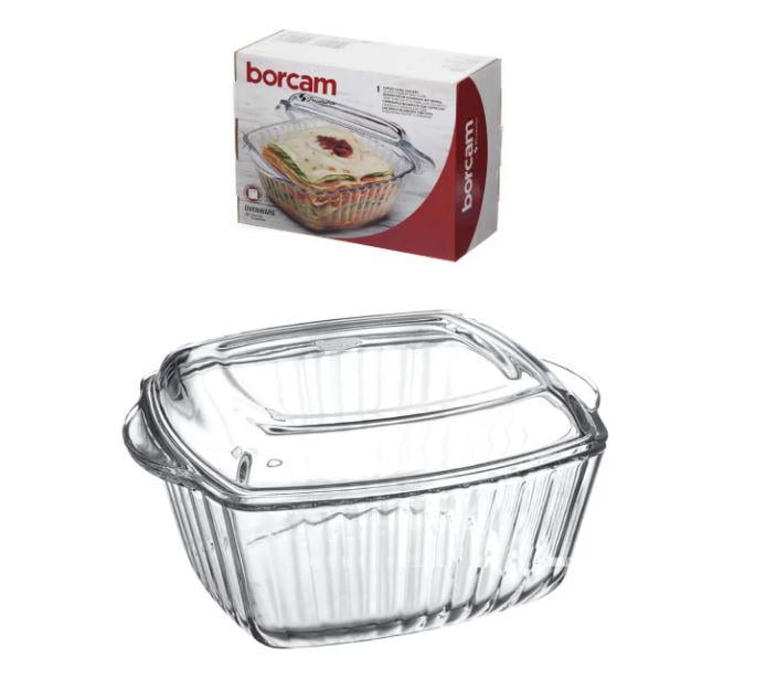 Каструля Pasabahce 59039 Borcam 23х19 см скляна з кришкою