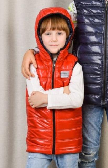 Жилет дитячий двосторонній 134 см Синій із червоним (2702178643)