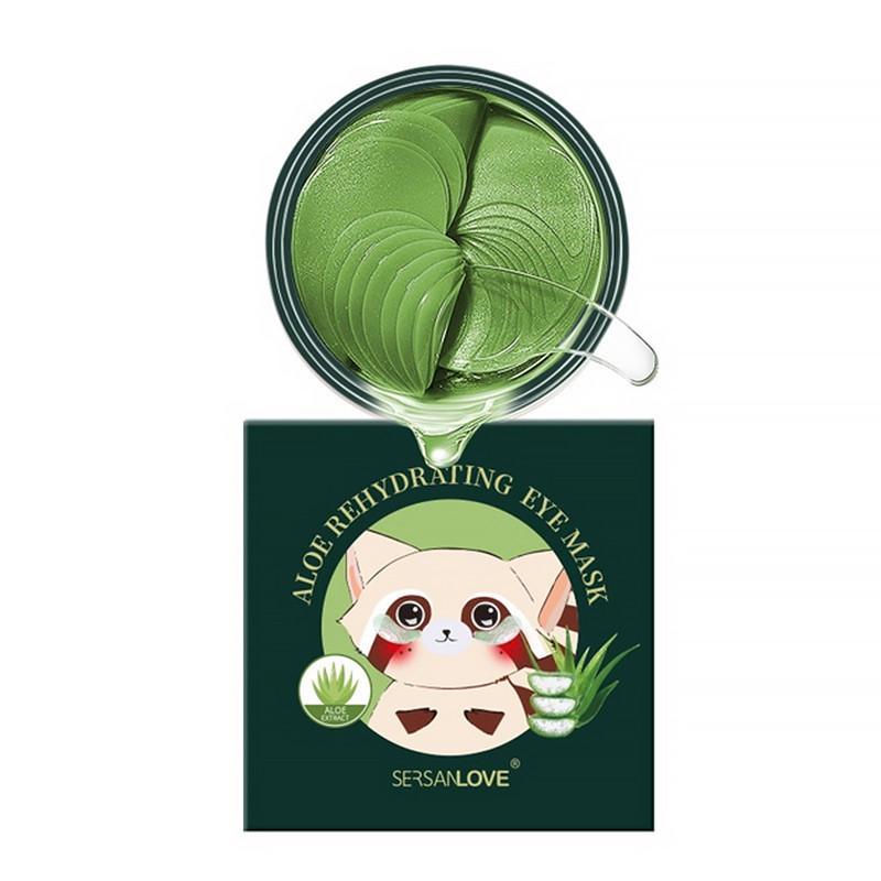 Патчи под глаза гидрогелевые Sersanlove Aloe Rehydrating Eye Mask с экстрактом алоэ вера 90 г (22392041)