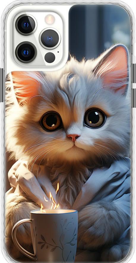 Чехол на iPhone 12 White cat (5646pc-2053-42517)