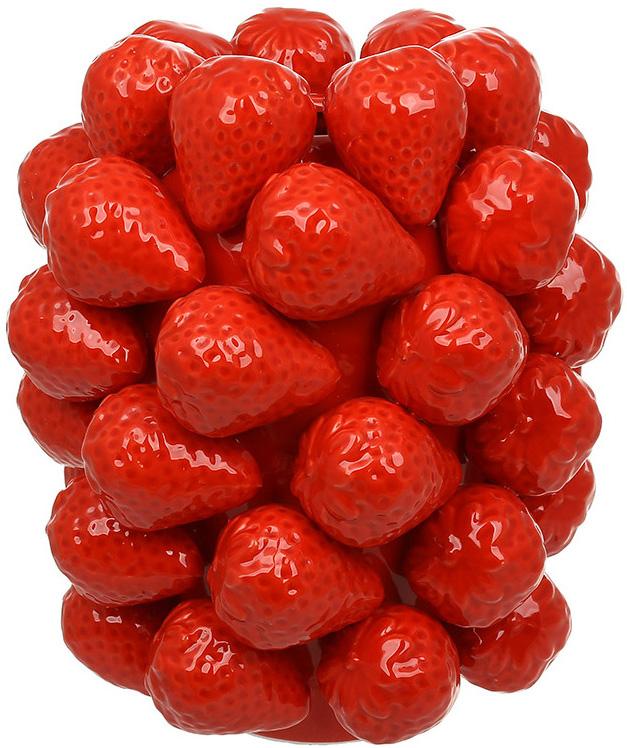 Ваза фарфоровая Strawberries Ø 21x24 см Красный Ваза фарфоровая Strawberries Ø 21x24 см Красный