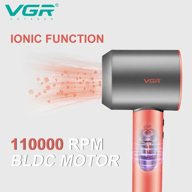 Фен для волос VGR V-440 профессиональный 1400 Вт Orange (tf7292) - фото 12 Фен для волос VGR V-440 профессиональный 1400 Вт Orange (tf7292) - фото 12
