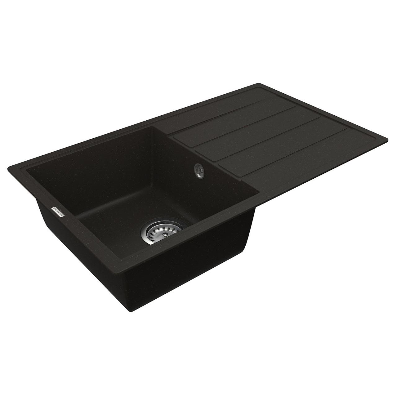 Мойка кухонная Vankor Easy EMP 02.76 + сифон 750х435х170 мм Black - фото 4 Мойка кухонная Vankor Easy EMP 02.76 + сифон 750х435х170 мм Black - фото 4