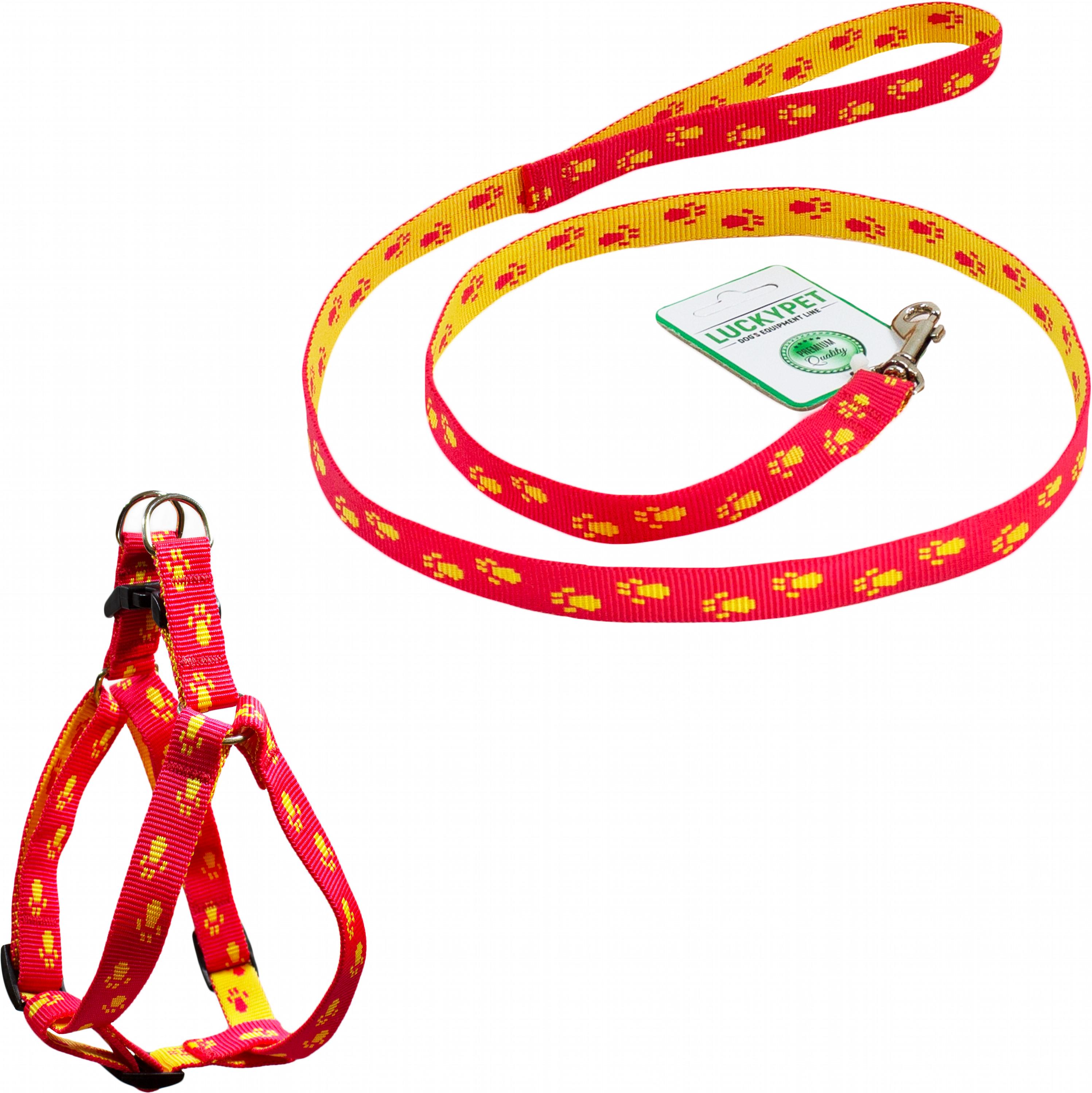 Комплект капроновый Lucky Pet Лапки 1/24-28/38-46 см Красный/Желтый (4820224219554)