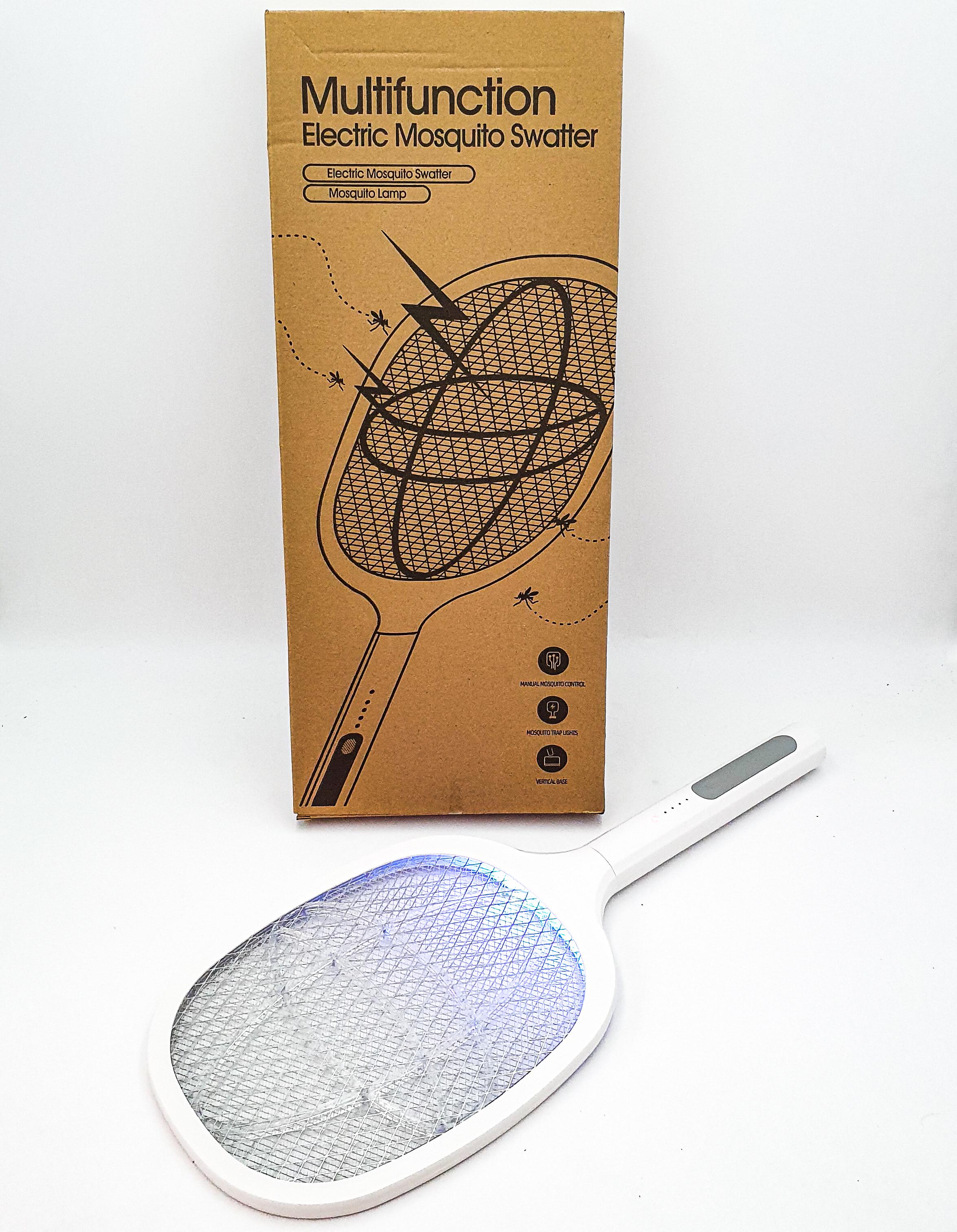 Мухобойка акумуляторна електрична ракетка знищує комах мух комарів UKC Electric Mosquito Swatter білий - фото 7