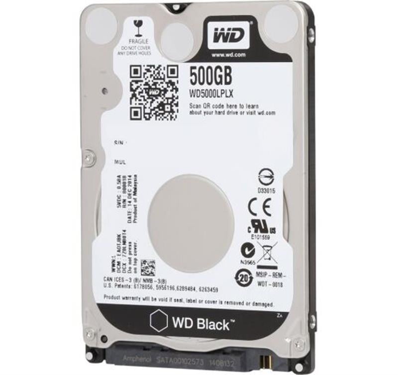 Жесткий диск WD Black HDD 2,5" SATA 500GB 7200rpm/32MB (WD5000LPLX) - фото 2