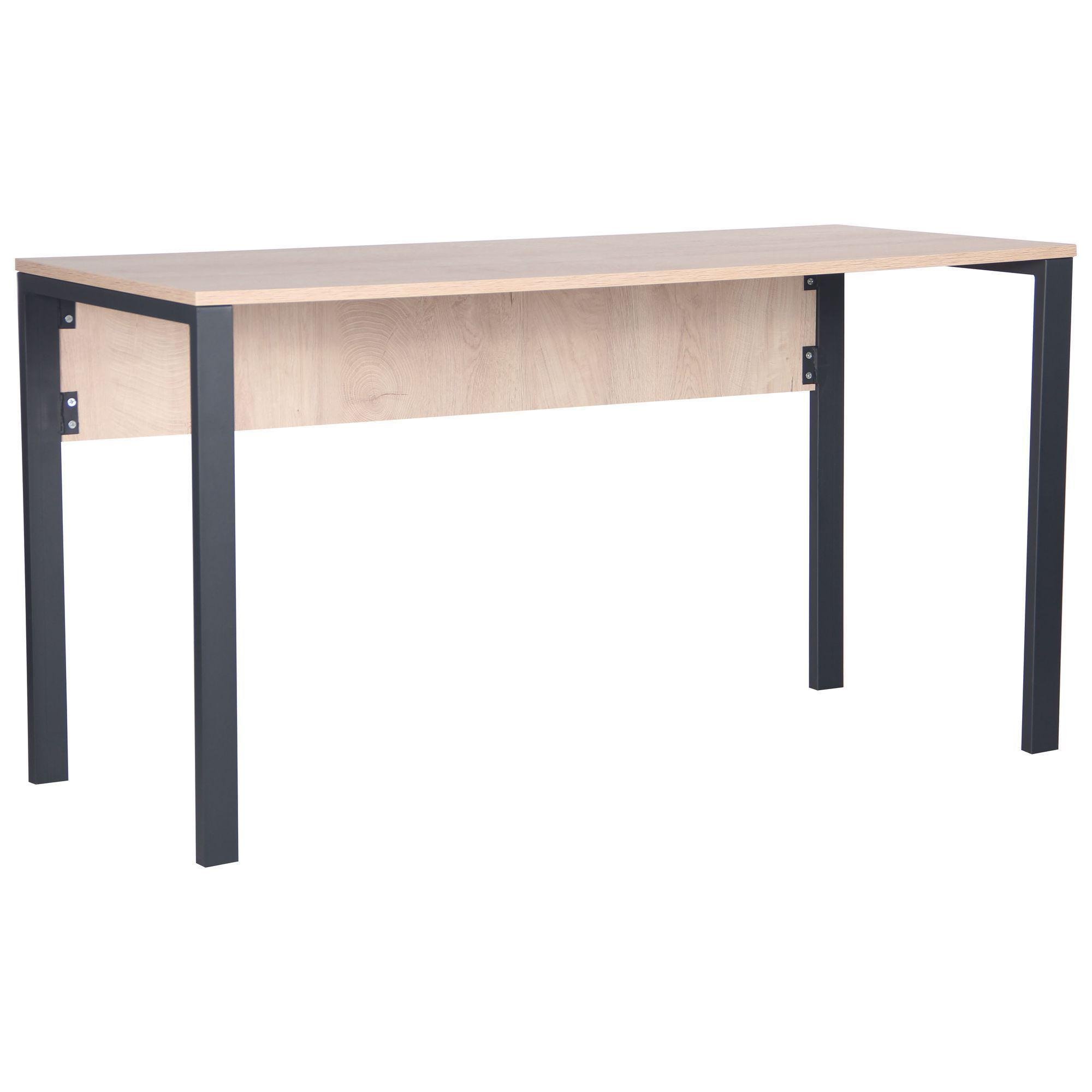 Комп'ютерний стол AMF Pluto 750х1380х600 Дуб ендгрейн/Чорний графіт