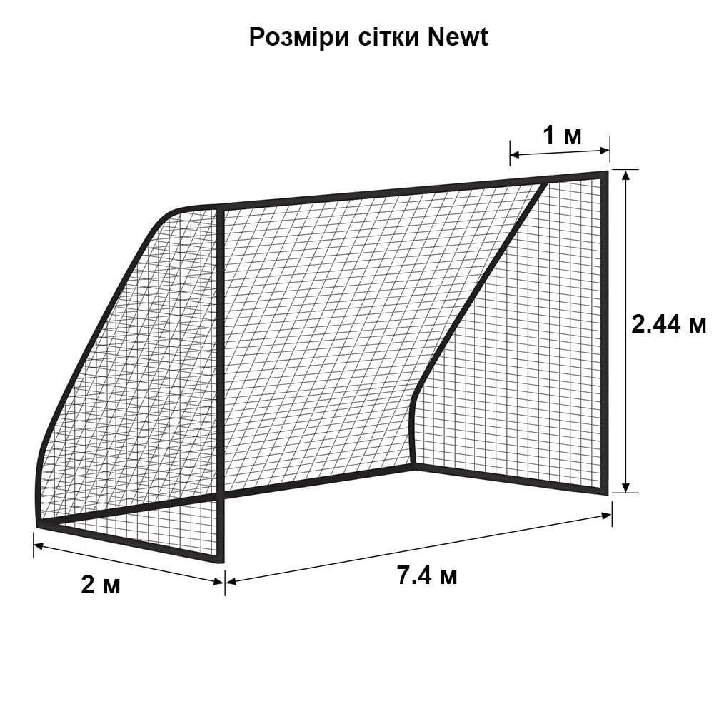 Сетка для футбольных ворот Newt FootballNet NE-CM-466 7,4х2,44 м - фото 3