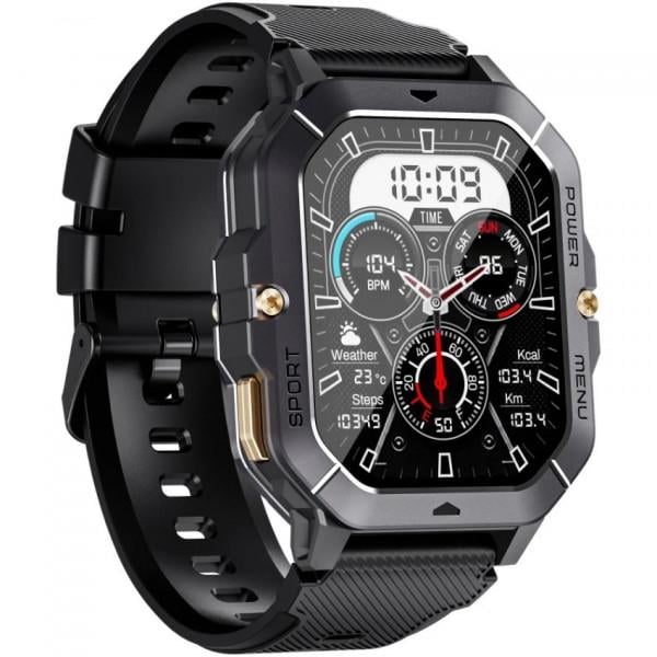 Смарт-годинник Oukitel BT101 захищений корпус Rugged дисплей LCD 2,02" 410 mAh Bluetooth 5.3 Чорний (623938) - фото 2 Смарт-годинник Oukitel BT101 захищений корпус Rugged дисплей LCD 2,02" 410 mAh Bluetooth 5.3 Чорний (623938) - фото 2