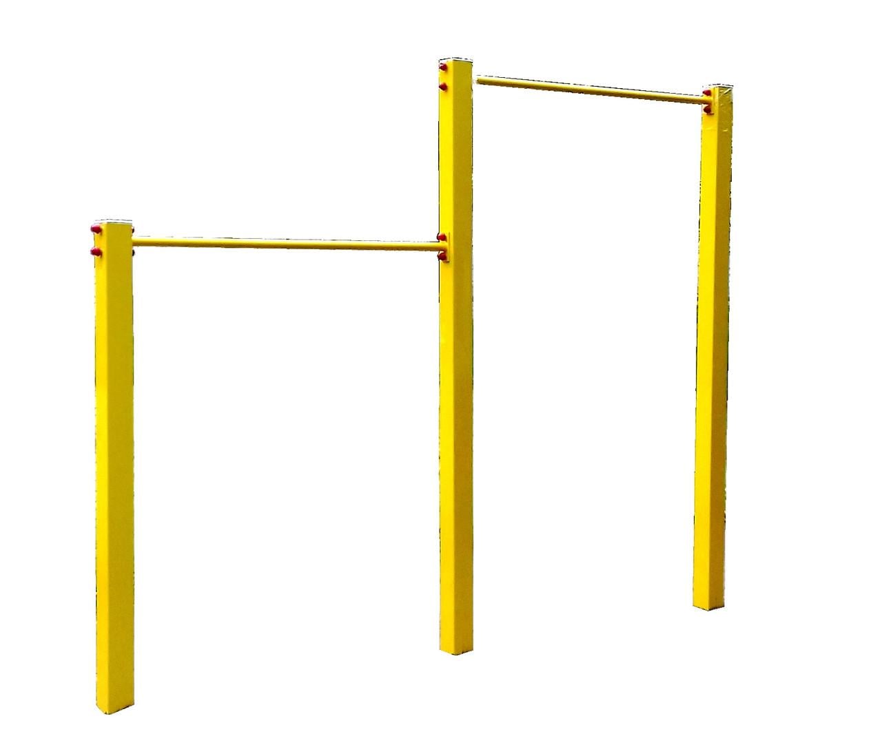 Турник двухуровневый уличный до 250 кг/П-образный/металлический (306/сту)