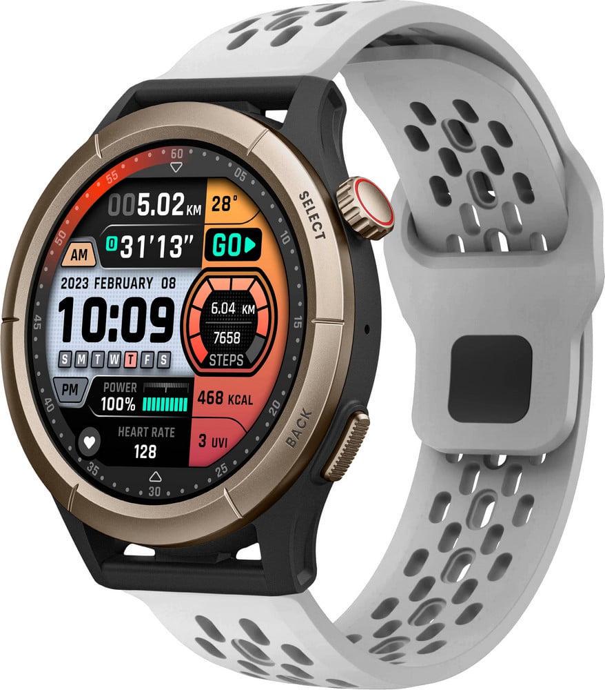 Ремешок силиконовый Liveunic для Amazfit Cheetah Round/Cheetah Pro Light Grey (41983-4C)